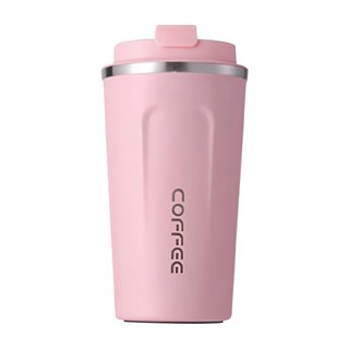 BYS HOUSE 不鏽鋼磨砂真空咖啡杯，510ml，304不鏽鋼材質，保溫保冷, 少女粉, 1個