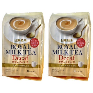 日東紅茶 皇家奶茶 低咖啡因 (8條袋裝), 北海道產全粉乳使用, 12.5g, 8條, 2袋