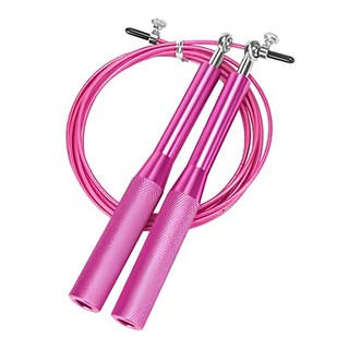 E.dot 萬向軸承競速跳繩, 粉色, 手柄17.5cm 跳繩300cm, 鋁合金鋼絲, 1個