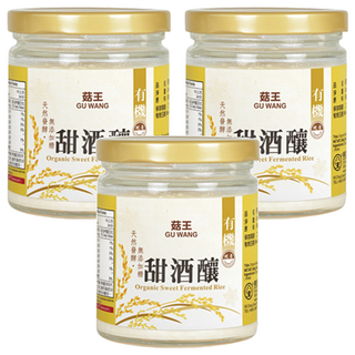 菇王 有機甜酒釀 自然發酵 無添加劑, 240g, 3瓶