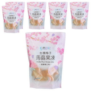 Nature Time 自然時記 生機梅子蒟蒻果凍 紫蘇梅口味, 572g, 6袋