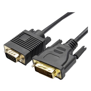 UniSync DVI公24+5轉VGA公雙磁環鍍金頭影像轉接線, 支持數位/類比顯示, 自帶磁環設計, 抗干擾, 單一產品, 1條
