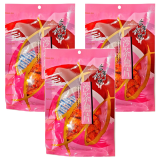 長松食品 台灣好味 沙茶魚片, 100g, 3包