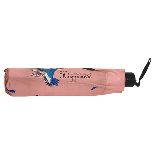 Twin Dragon 雙龍牌 蜂鳥超輕細黑膠三折傘, 櫻花粉