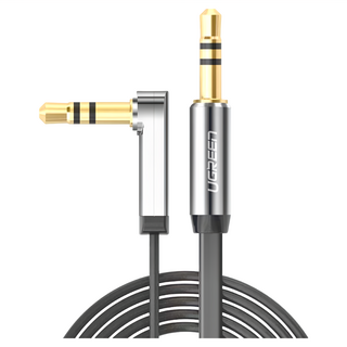 UGREEN 綠聯 3.5mm 音源傳輸線 FLAT版 3m, AV119, L型, 1條