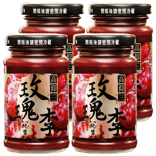 高仰三 玫瑰李純醬 紅肉李 天然蔗糖 純麥芽糖 蘋果醋 紅紫蘇 寒天 岩鹽, 150g, 4罐