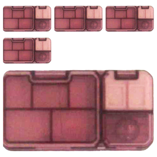 日系多功能切藥器藥盒, 304不鏽鋼刀片, 矽膠防滑, 5個