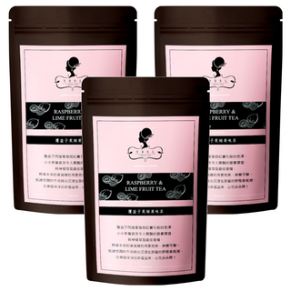 午茶夫人 覆盆子萊姆果味茶包 PET三角立體茶包 特選德國進口花果茶原料 無咖啡因, 3.5g, 8包, 3袋