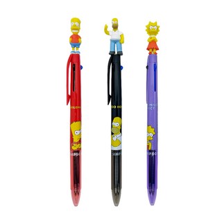 hM PLUS 辛普森家庭造型原子筆 0.5 毫米 3色原子筆, 霸子 + 荷馬 + 花枝, 1組