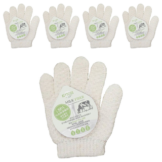 KEYTOSS 詰朵斯 RE6702 沐浴手套 北海道生乳, 白色, 1個裝, 5個