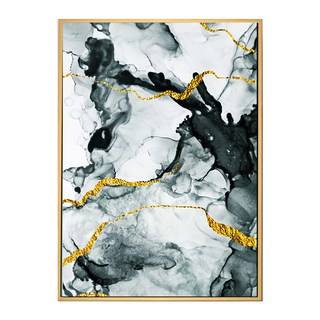 抽象畫 流金V, 藝術畫作, 59.4 x 42cm, 木色