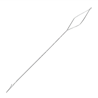 Clover 可樂牌 穿珠針，2本入，全長75mm，適用特小珠、圓小珠、15/0~11/0尺寸的珠子、5厘~1分竹珠, 50 x 125 x 3mm, 1個