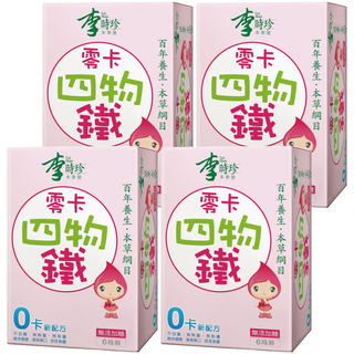 李時珍 零卡四物鐵飲品 赤藻糖醇添加, 50ml, 6瓶, 4盒