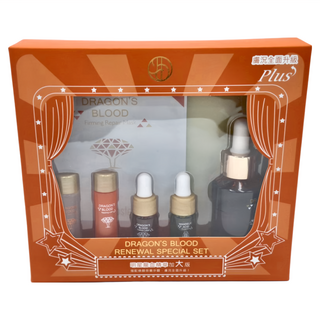 珍朵絲特 龍血精華煥顏組, 含龍血求麗精華50ml/5ml, 龍血面膜25ml, 龍血化妝水10ml, 龍血修護乳10ml, 苦杏仁酸5ml, 1組