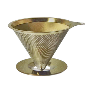 Driver 鈦 黃金流速濾杯 附底盤, GB-TIG20262, 1組