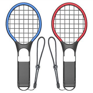 DOBE Switch JoyCon 網球拍套裝，紅色和藍色, 單一商品, 紅色、藍色, 1組