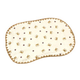 愛北鼻 純棉10層紗嬰兒拍嗝紗布枕巾/枕頭墊 小老虎頭 透氣吸水 多功能用途, 40 x 25cm