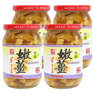 譽方媽媽 味醂嫩薑, 香脆味美 開胃 全素食品, 380g, 4罐