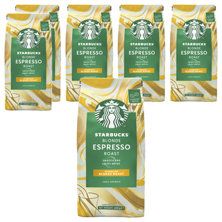 STARBUCKS 星巴克 黃金烘焙咖啡豆, 未研磨, 200g, 6包