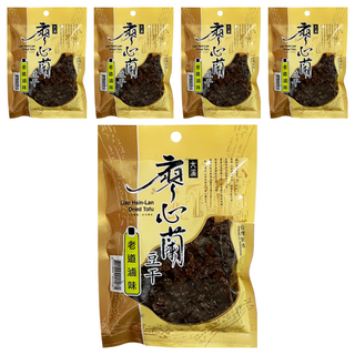 大溪廖心蘭豆干 老道滷味, 正統古法製作, 香濃有咬勁, 110g, 5包