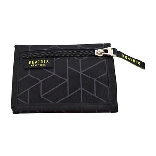 BEATRIX NEW YORK 美式休閒兒童防潑水三折錢包 - 幾何黑 13 x 9.5 x 1cm
