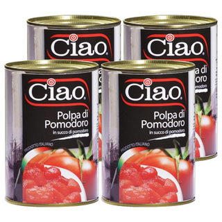 Ciao 喬爾番茄 400g/2.5kg 義大利碎粒番茄, 4罐