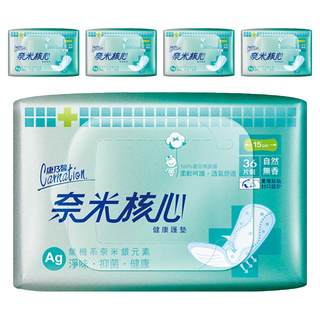 康乃馨 奈米核心健康護墊 自然無香, 15cm, 36片, 5包