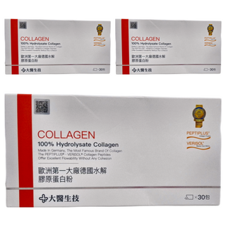 大醫生技 德國水解膠原蛋白粉, 無腥味無膽固醇, 小分子好吸收, 6g, 30包, 3盒