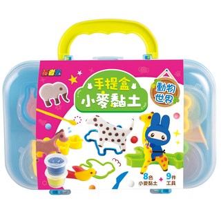 幼福 忍者兔手提盒小麥黏土, 動物世界, 多色多配件, 培養想像力與觀察力, 288g, 1盒