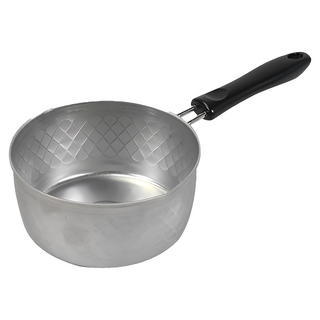 PEARL LIFE 珍珠金屬 日本製銀河壓紋不銹鋼雪平鍋, 20cm, 銀色 + 黑色, 1個