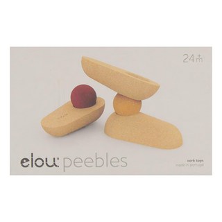 elou 軟木塞教學玩具 平衡組 鵝卵石 Set 24個月以上 葡萄牙製, 1盒, 多色