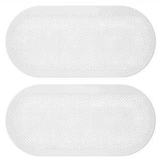 MAYTON 車用出風口金屬橢圓風擋板2個 通用型汽車內飾配件, 銀色, 出風口蓋