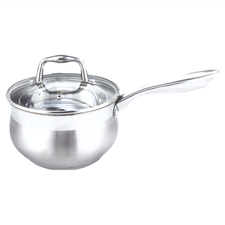 SUNB.W 秦博士 304不鏽鋼單柄深型歐洲鍋 18cm 三層複合鍋底, 銀色, 1個