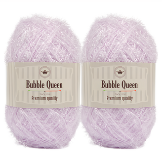 brandyarn Bubble Queen系列 菜瓜布線 90g, 淺紫色, 2捲