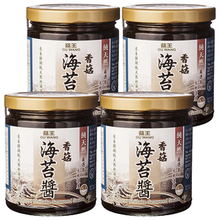 菇王 香菇海苔醬, 精選食材, 無添加防腐劑, 240g, 4罐