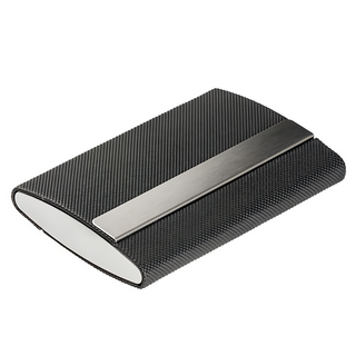 德國 REFLECTS 磁性雙層名片盒 證件夾，不鏽鋼鐵PU皮革絨布材質，長9.4x寬6.3x高1.7公分, 長9.4 x 寬6.3 x 高1.7cm, 點紋