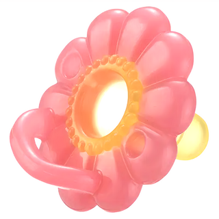 Richell 利其爾 矽膠安撫奶嘴 全矽膠材質 適用於新生兒, 0~3個月, 花兒, 1個