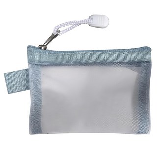 Jieli 尼龍網紗零錢包 Set 5, 透氣耐用方便攜帶, 8.5 x 11.5cm, 莫蘭迪藍