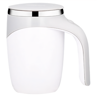 ditim 304不鏽鋼磁力自動攪拌咖啡杯 380ml容量, 白色, 1個