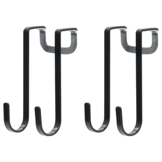 Spiderloc 萬用門後掛鉤 黑色 2個 鋼材質 粉末塗層 40x50x87 毫米