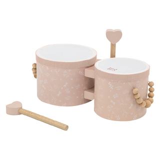 Label Label 木製手鼓 適用年齡18個月以上, 櫻花粉, 1個