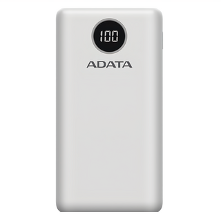 ADATA 威剛 快充行動電源 20000mAh USB-A + Type-C, P20000QCD, 白色, 1個