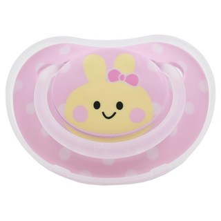 pigeon 貝親 繽紛系列 安撫奶嘴, S(0~3個月), 可愛兔, 1個