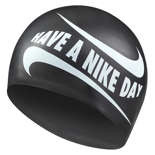 NIKE 耐吉 成人矽膠泳帽 NESSD122, 黑色, 1個