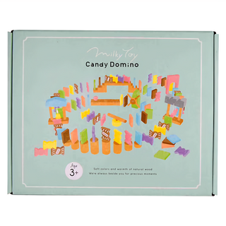 Ed.Inter 夢幻糖果骨牌遊戲, 3歲以上適用, 木質玩具, 1盒, Multicolor