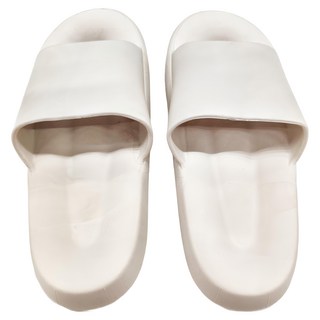 麻糬拖鞋 白色 彈性優越 厚底設計 增高 人體工學 輕便 柔軟 浴室 陽台 防滑 防異味, 40~41