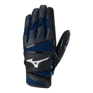 Mizuno 美津濃 303 羊皮打擊手套 1ETEA43314, 黑深藍色, 1雙