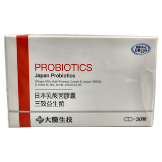 大醫生技 日本乳酸菌膠囊 三效益生菌, 30顆, 18g, 1盒