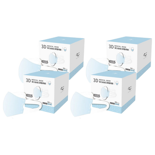 匠心 3D彈力口罩醫用級 XS 1~2歲幼童, 50片, 4盒, 藍色