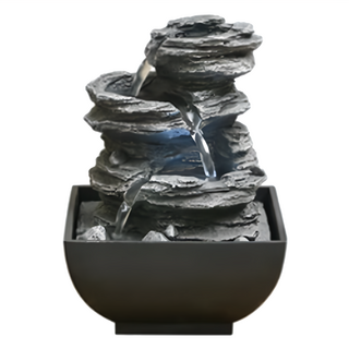 呵呵茶 風水擺件 樹脂水晶球LED燈馬達裝飾送禮, 風生水起, 13 x 13 x 18cm